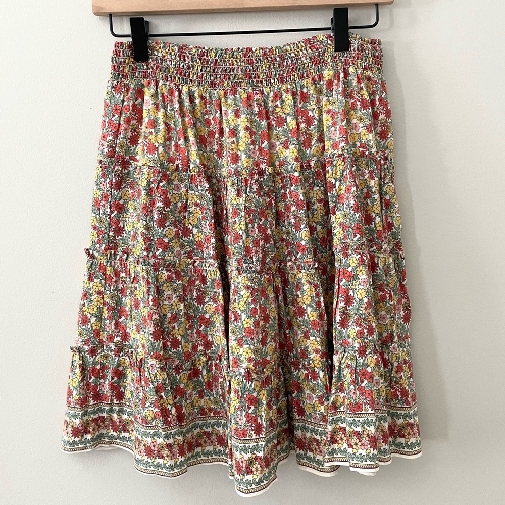 NWT Max Studio Floral Tiered Skirt